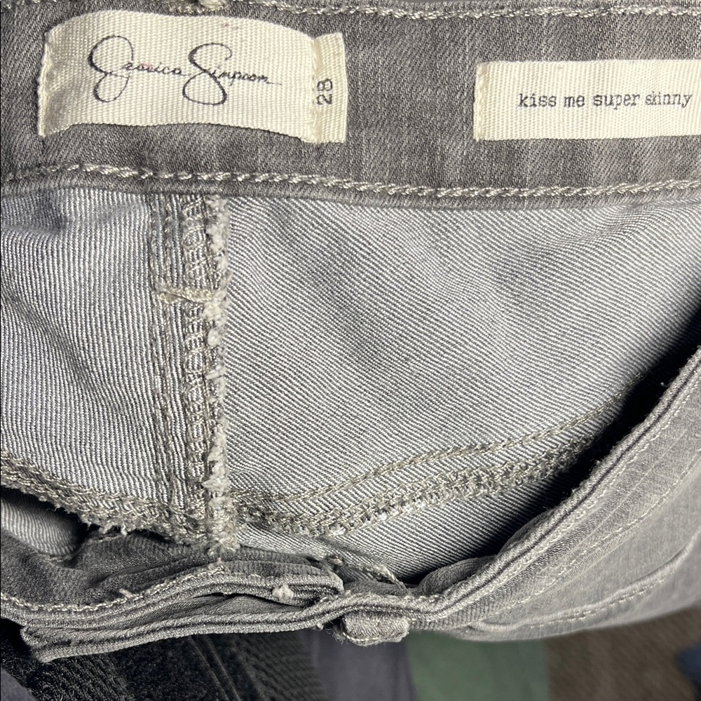 Jessica Simpson Light Gray Super Skinny Jeans